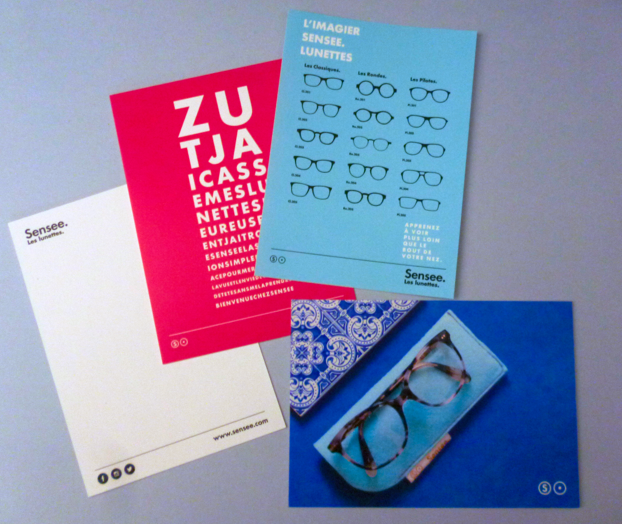 Cartes postales communication Sensee.